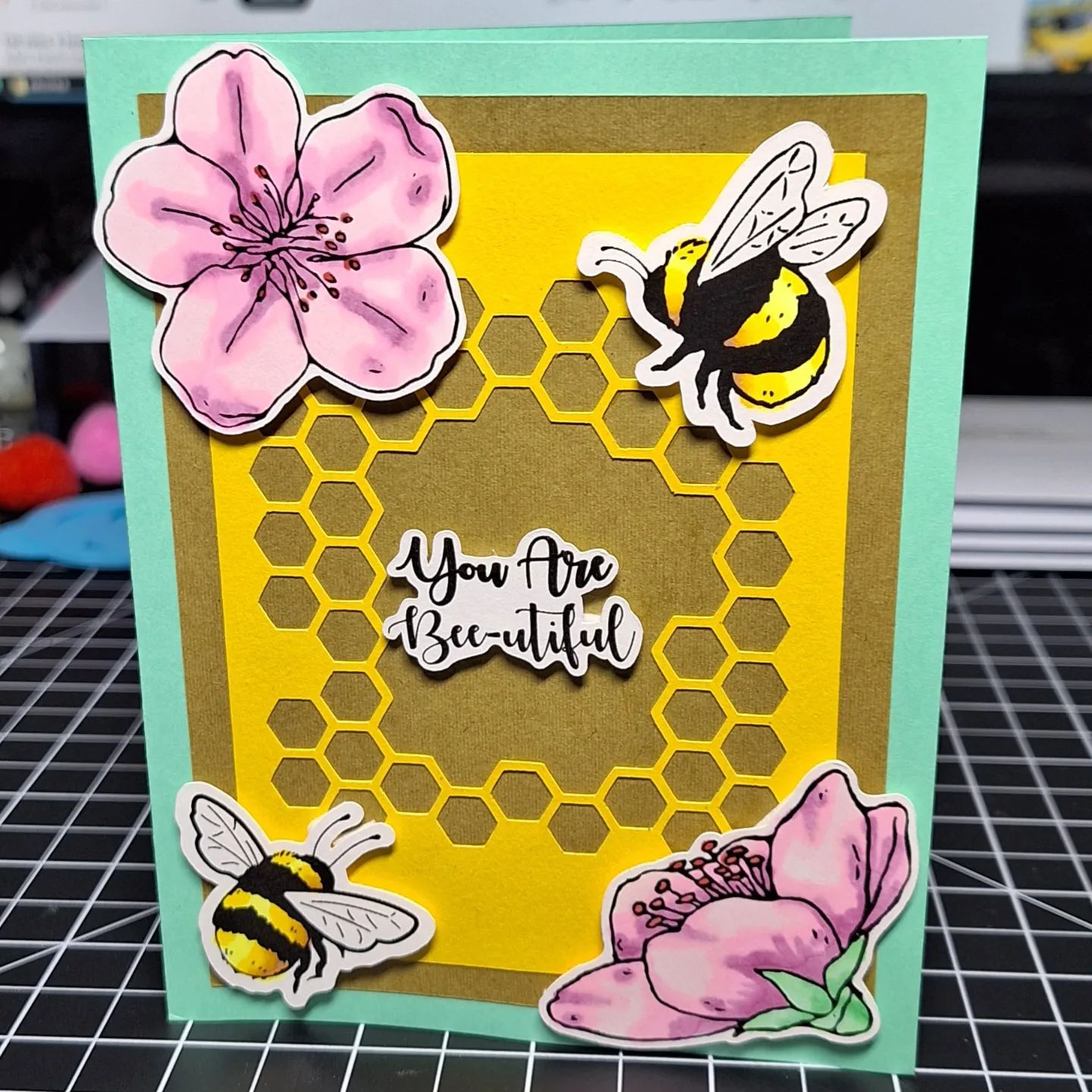 Card #2, June card?... #bee #bees #cardmaking #card #cute