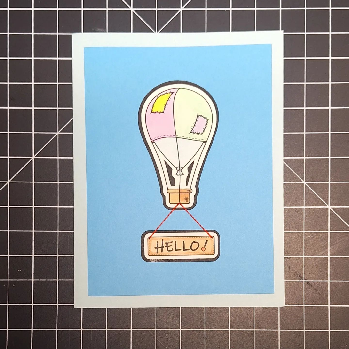 Message balloon card, probobly my lat one for a while. #cardmaking #card #balloon #papercraft #papercrafts #gift